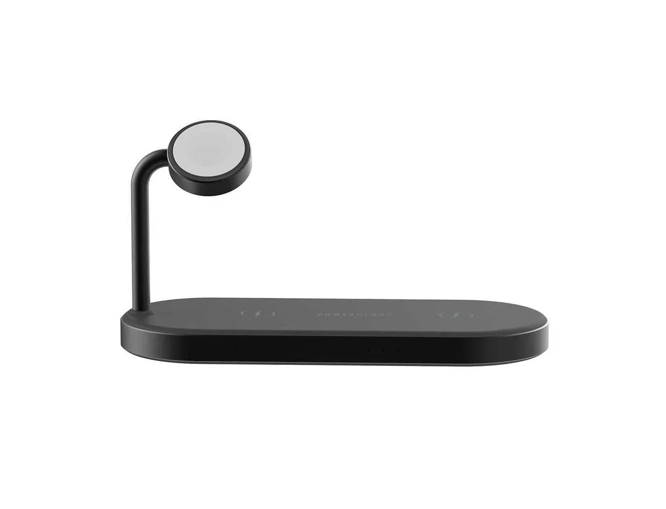 Powerology 4in1 Fast-Wireless Charging Dock - Black - Tashqila Powerology 4in1 Fast-Wireless Charging Dock - Black - Tashqila